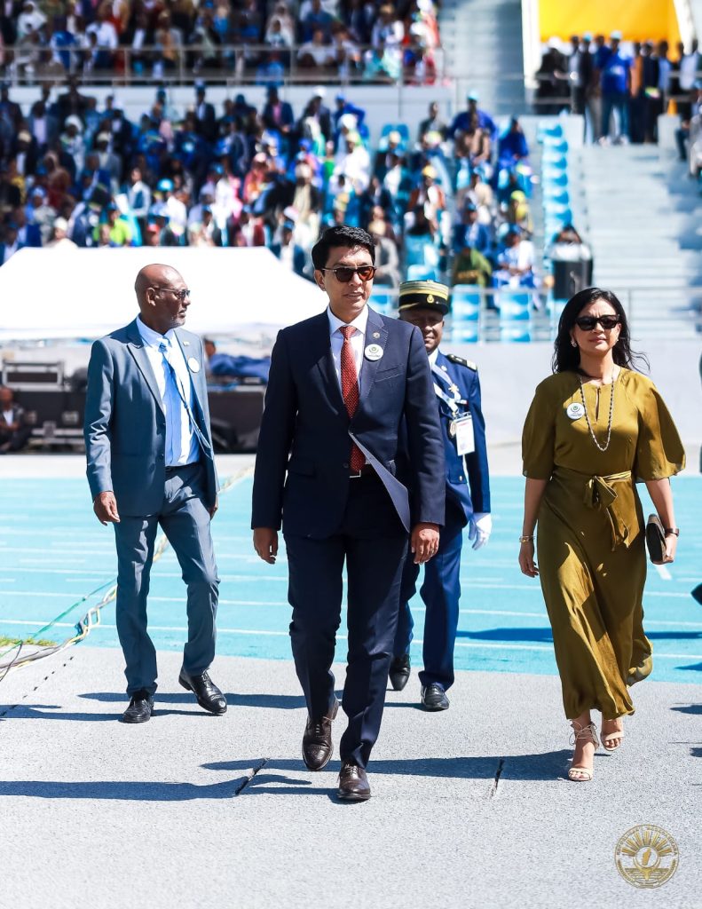 Le président Andry Rajoelina et son épouse Mialy à Moroni (Photo Présidence de la République de Madagascar)